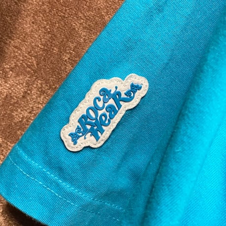 MADE IN MEXICO製 ROCAWEAR プリントTシャツ ターコイズブルー Lサイズ