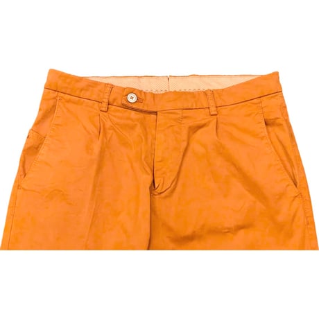 【BARNEYS NEWYORK取り扱い】MADE IN ITALY製 BERWICH コットンスラックス オレンジ 44サイズ