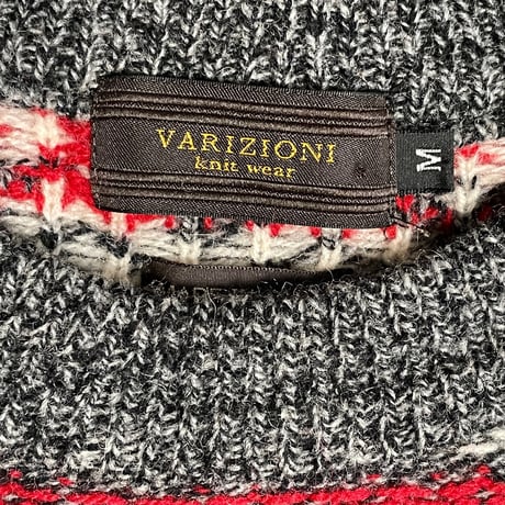 MADE IN JAPAN製 VARIZIONI クルーネックニットセーター マルチカラー Mサイズ