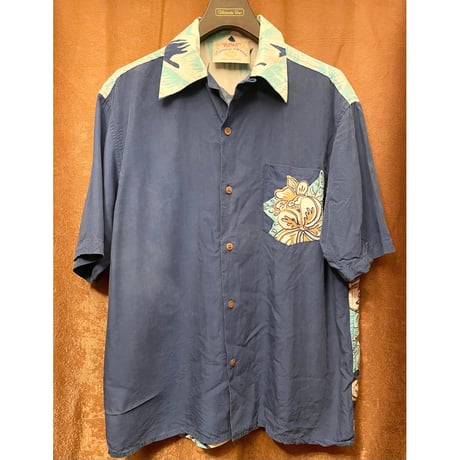 激レア 非売品 Paradise Okinawa × 1998 ANA with Kinki Kids 半袖アロハシャツ ネイビー Fサイズ
