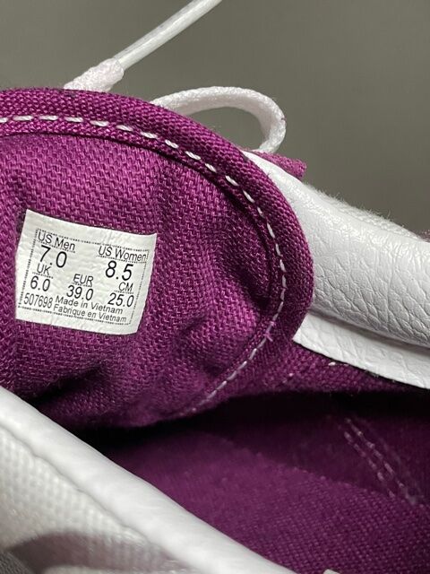 箱付き VANS OLD SKOOL ファイヤーパターンスニーカー パープル 