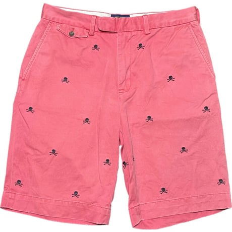 RALPH LAUREN RUGBY スカル柄ハーフパンツ ピンク W31サイズ