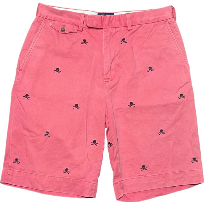 RALPH LAUREN RUGBY スカル柄ハーフパンツ ピンク W31サイズ