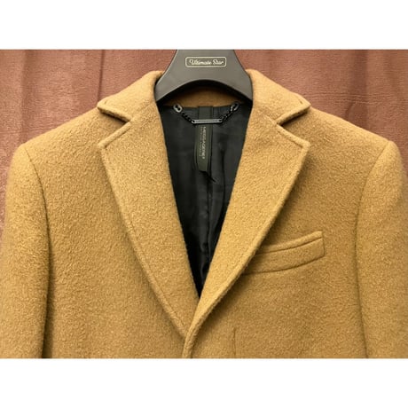MADE IN ITALY製 MESSAGERIE モヘア混ウールチェスターコート キャメル 44サイズ