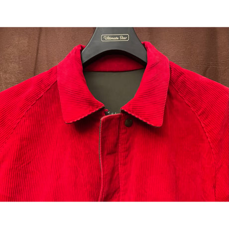 GANT The Rugger リバーシブルフルジップジャケット カーキ×レッド Mサイズ