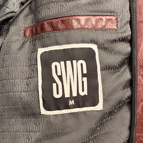 激レア MADE IN USA製 SCHOTT 641GG × SWAGGER 別注限定モデル カウレザー スタンドカラー シングルライダースジャケット ブラウン 36/Mサイズ
