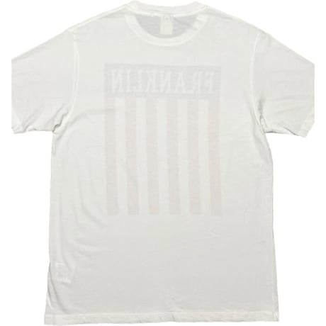 MADE IN ITALY製 FRANKLIN MARSHALL 星条旗柄プリント 半袖Tシャツ ホワイト Mサイズ