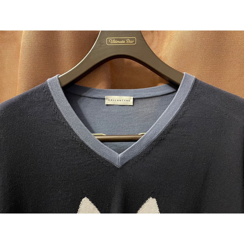 エルメス HERMES カシミヤコットン　アーガイル ニット　カーディガン エルメス HERMES カシミヤコットンアーガイル ニットカーディガン