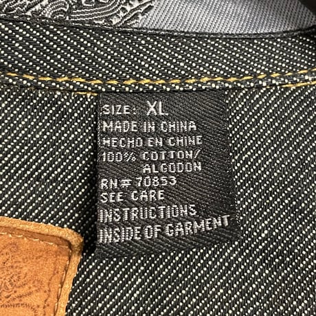 激レア SDC Snoop Dogg jeans バック刺繡入り デニムジャケット ブラック XLサイズ