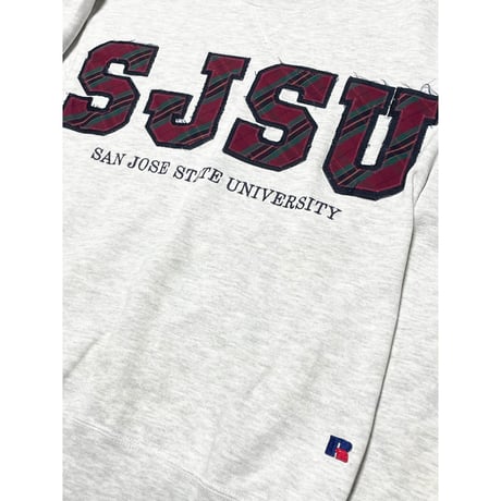 MADE IN USA製 RUSSELL ATHLETICボディ SAN JOSE STATE UNIVERSITY トレーナー ライトグレー Sサイズ