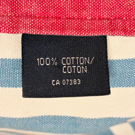 レア MADE IN CANADA製 90s Polo by Ralph Lauren 外タグ クレイジーカラー ストライプ柄 長袖ボタンダウンシャツ マルチカラー Lサイズ