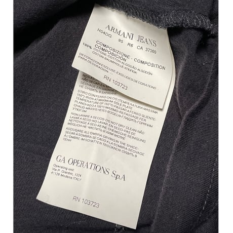 ARMANI JEANS 半袖Vネックシャツ ネイビー Mサイズ