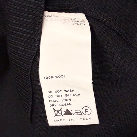 【JOURNAL STANDARD 取り扱い】 MADE IN ITALY製 roberto collina クルーネックウールセーター ブラック 48サイズ
