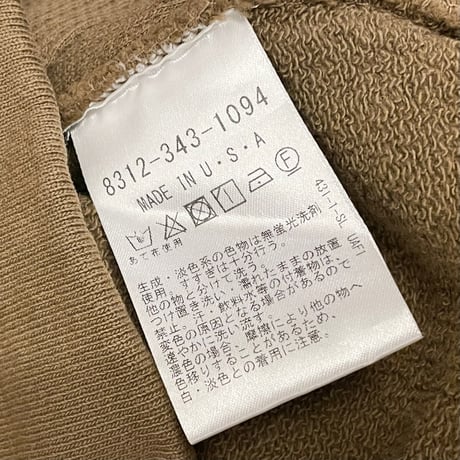 【UNITED ARROWS 取り扱い】 MADE IN USA製 CALUX オーバーサイズハーフジッププルオーバーパーカー カーキ Lサイズ