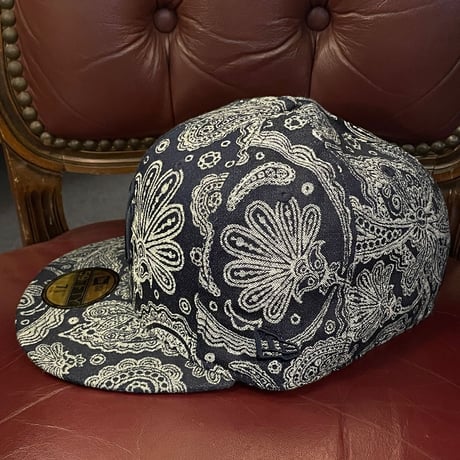 NEW ERA × NEW YORK YANKEES 総柄デニムベースボールキャップ インディゴ 7-3/8 58.7cm