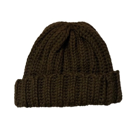【UNITED ARROWS 取り扱い】 MADE IN ENGLAND製 HIGHLAND2000 BRITISH WOOL ニット帽 ブラウン