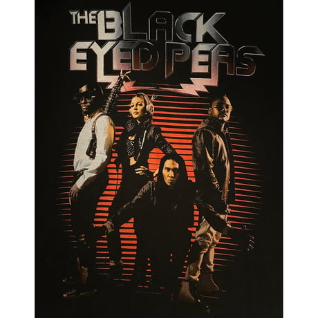 THE BLACK EYED PEAS 「The E.N.D. World Tour 2009 Japan Tour」 ライブプリントTシャツ SHOOTボディ ブラック Sサイズ