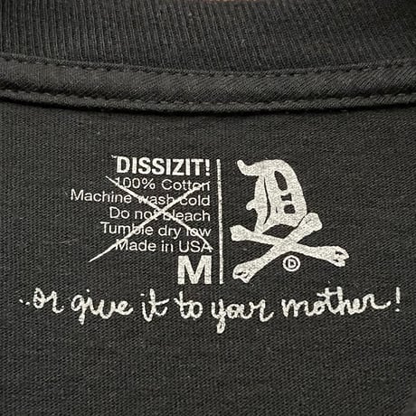MADE IN USA製 DISSIZIT! プリントTシャツ ブラック Mサイズ