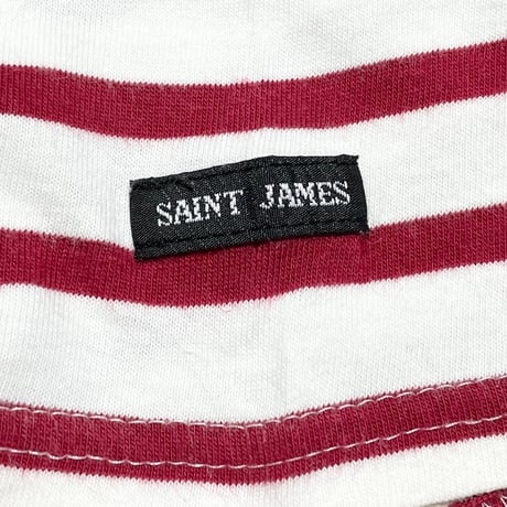 MADE IN FRANCE製 SAINT JAMES ボーダー柄半袖Tシャツ レッド×ホワイト XSサイズ