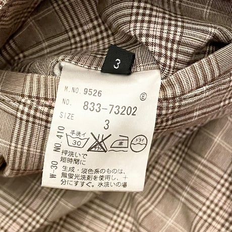 MADE IN JAPAN製 Harrods チェック柄ハーフパンツ ブラウン×ピンク 3サイズ