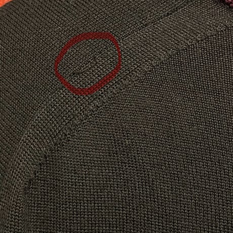 ▲訳あり商品▲ FRED PERRY メリノウールカーディガン ブラック Mサイズ