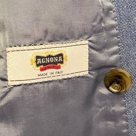 MADE IN ITALY製 Lanerie Agnona 生地使用 MADE IN JAPAN製 Sartoria KATSU ダブルテーラードジャケット ライトブルー