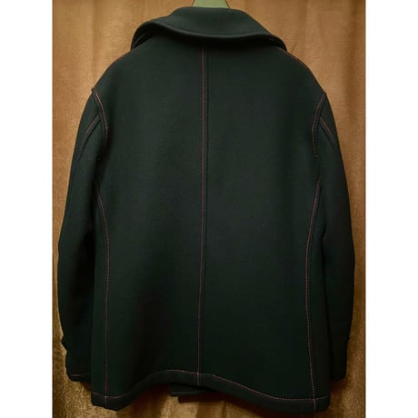 MADE IN JAPAN製 PHENOMENON 2012年AWモデル ウールPコート ネイビー×レッド L/40サイズ