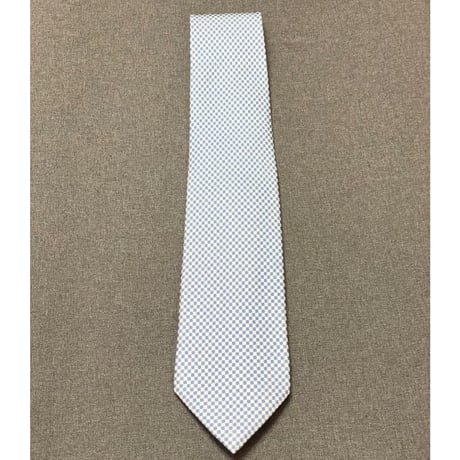 ▲訳あり商品▲ MADE IN ITALY製 E.Marinella 千鳥格子柄シルクネクタイ スカイブルー