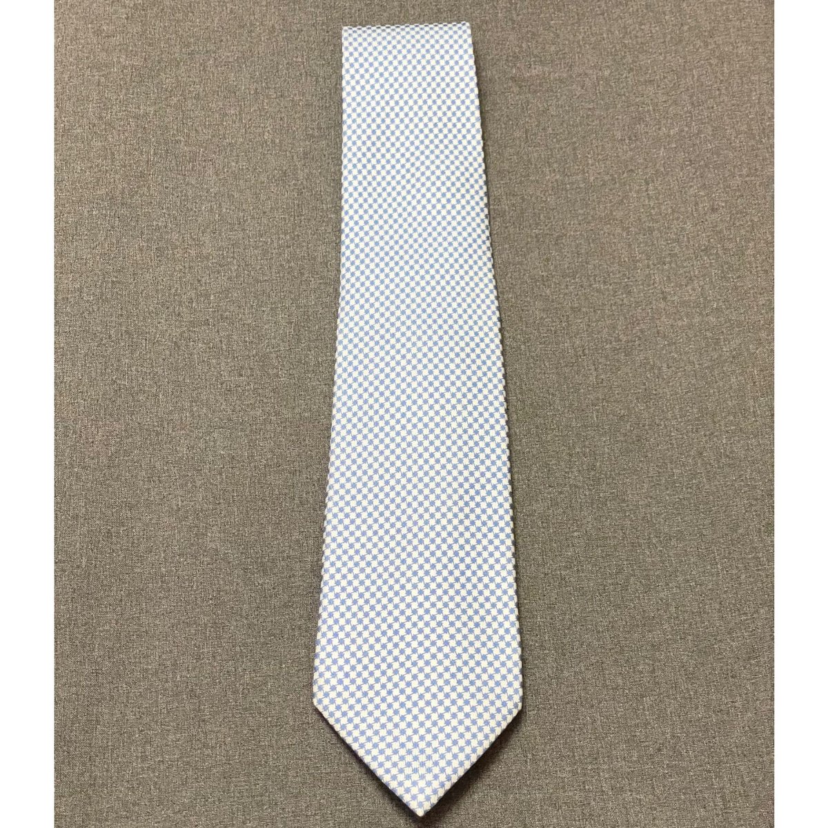 △訳あり商品△ MADE IN ITALY製 E.Marinella 千鳥格子柄シルクネクタイ