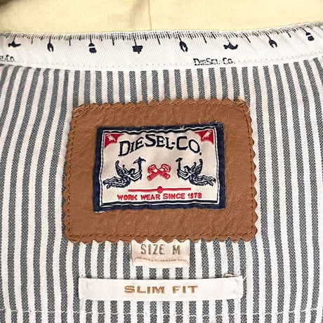 DIESEL SLIM FIT フルジップパーカー ベビーイエロー Mサイズ
