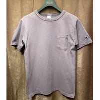 MADE IN USA製 Champion T1011 ヘビーウェイトポケット付き半袖Tシャツ スモーキーパープル Sサイズ