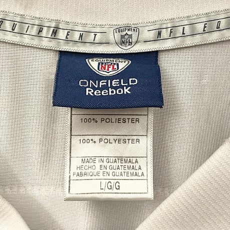 NFL EQUIPMENT ONFIELD Reebok Dallas Cowboys Tony Romoモデル フットボールジャージー ホワイト×ブルー Lサイズ
