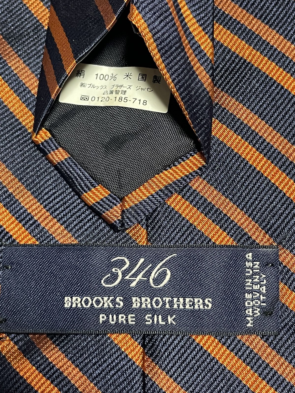 MADE IN USA製 BROOKS BROTHERS 346 レジメンタルストライプ柄シル...