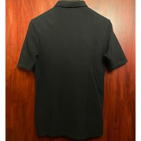 MADE IN PORTUGAL製 FRED PERRY × RAF SIMONS 半袖鹿の子シャツ ブラック XSサイズ