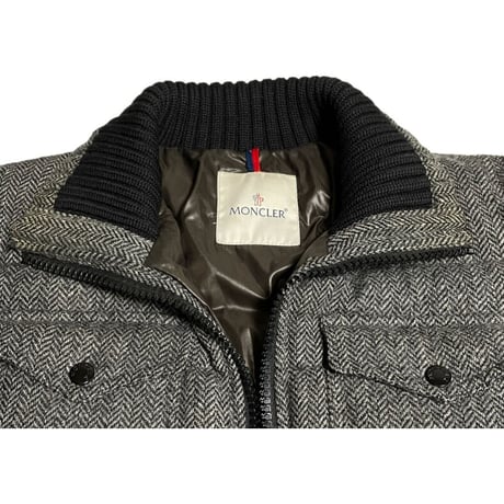 タグ付き MADE IN BULGARIA製 MONCLER FLORIAN ウールダウンジャケット グレー 0サイズ