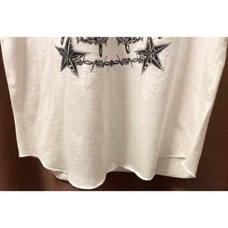 MADE IN ITALY製 DSQUARED2 スカル柄半袖クルーネックTシャツ ホワイト Sサイズ