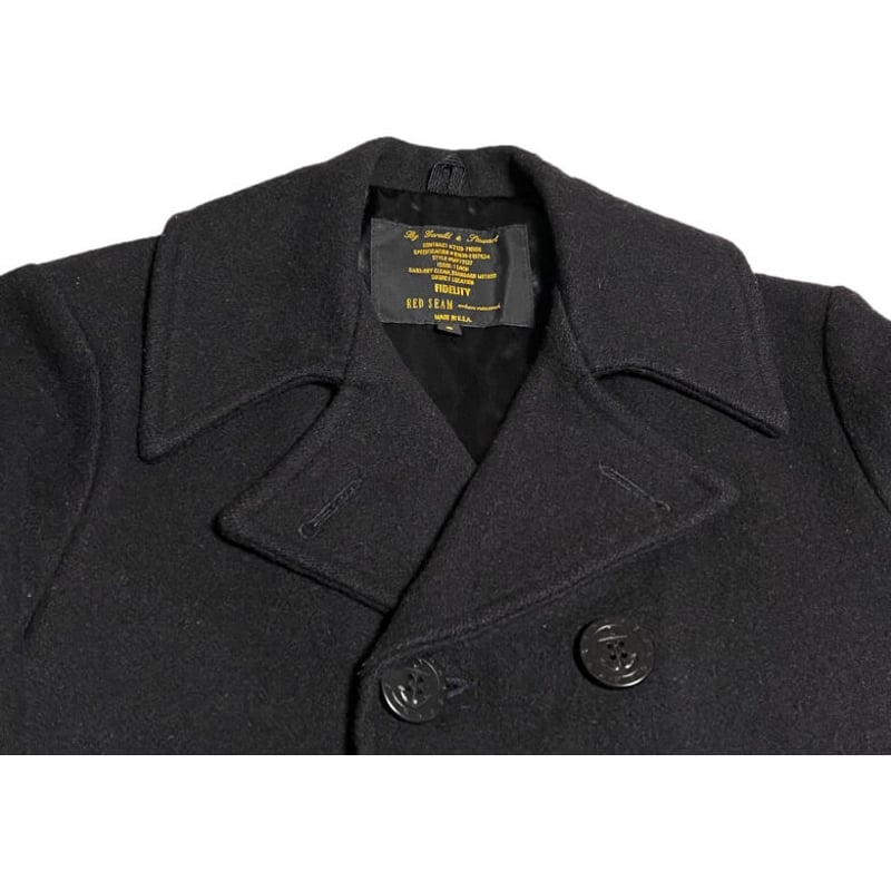MADE IN USA製 FIDELITY × RED SEAM ウールPコート ブラック S