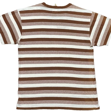 ☆タグ付き新古品☆ TENDERLOIN ボーダー柄半袖Tシャツ ブラウン Mサイズ 日本製