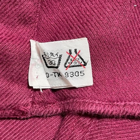 MADE IN ITALY製 BARNEYS NEWYORK 長袖ボタンダウンシャツ エンジ Mサイズ