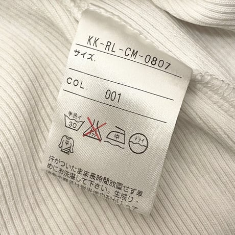 Polo by Ralph Lauren クルーネックリブ編みTシャツ ホワイト Mサイズ