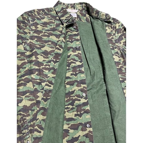 【TOMORROWLAND 取り扱い】 MADE IN ITALY製 GOLDEN GOOSE DELUXE BRAND 長袖迷彩柄シャツ 迷彩 XXSサイズ