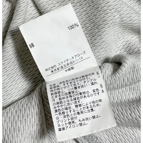 BEAUTY & YOUTH UNITED ARROWS ヘンリーネック半袖Tシャツ グレー Lサイズ