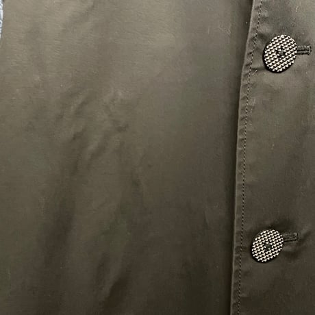 激レア MADE IN JAPAN製 PHENOMENON 2014年SSモデル 編み込みニット袖切り替えデザインステンカラーコート ネイビー L/40サイズ