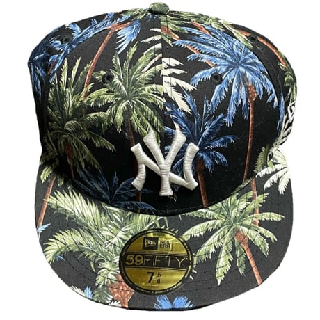 NEW ERA NEWYORK YANKEES アロハ柄キャップ ブラック 7-5/8サイズ