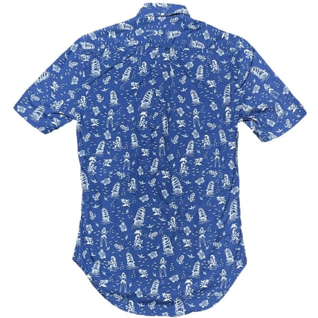 【BEAMS 取り扱い】 MADE IN USA製 GITMAN VINTAGE ボタンダウンプルオーバーアロハシャツ ネイビー XSサイズ