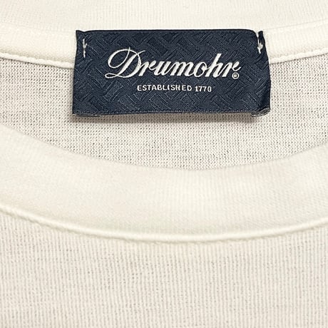 MADE IN ITALY製 Drumohr ポケット付きクルーネックTシャツ ホワイト XXSサイズ