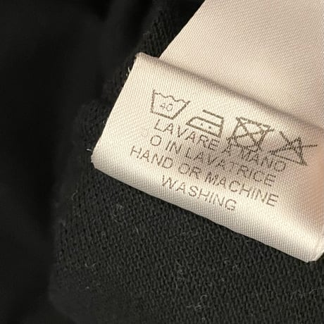 ▲訳あり商品▲ MADE IN ITALY製 GUY ROVER チェック襟長袖鹿の子ポロシャツ ブラック Lサイズ