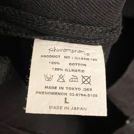 MADE IN JAPAN製 PHENOMENON 2009年モデル スクラブ型カットソー ブラック Lサイズ