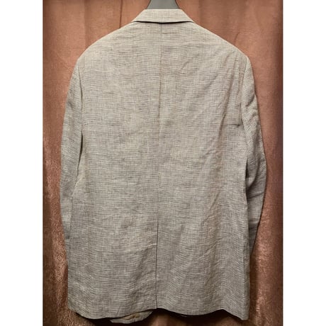 ☆タグ付き新古品☆ CHRISTIAN ORANI Irish Linen ギンガムチェック柄 リネンテーラードジャケット ブラウン AB5サイズ