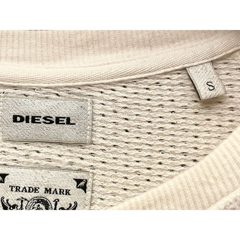 DIESEL メッシュ柄コットントレーナー アイボリー Sサイズ | Ultimate Star